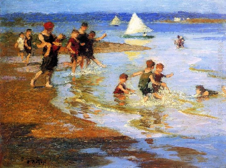 Edward Potthast Children at Play on the Beach
